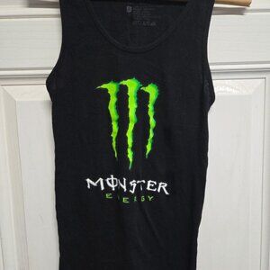Monster Energy Tank Top Women Size Small Black Green